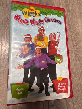 The Wiggles Wiggly Wiggly Christmas VHS 2000 Red Case Ages 1-8